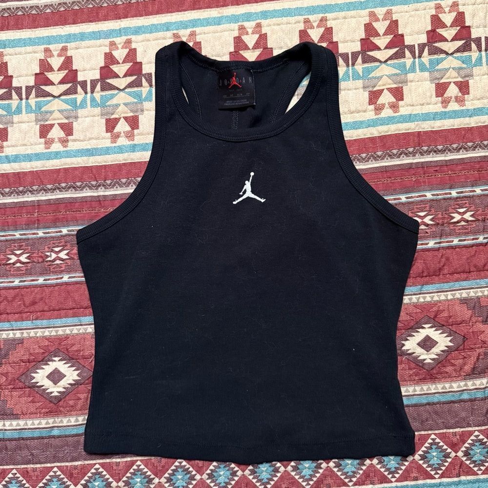 Jordan Black Tank Top with White Emblem XS